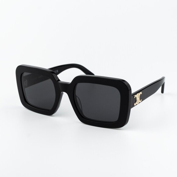 Celine TRIOMPHE Women Sunglasses Black Square CL40304U 01A NEW AUTHENTIC - Picture 1 of 13